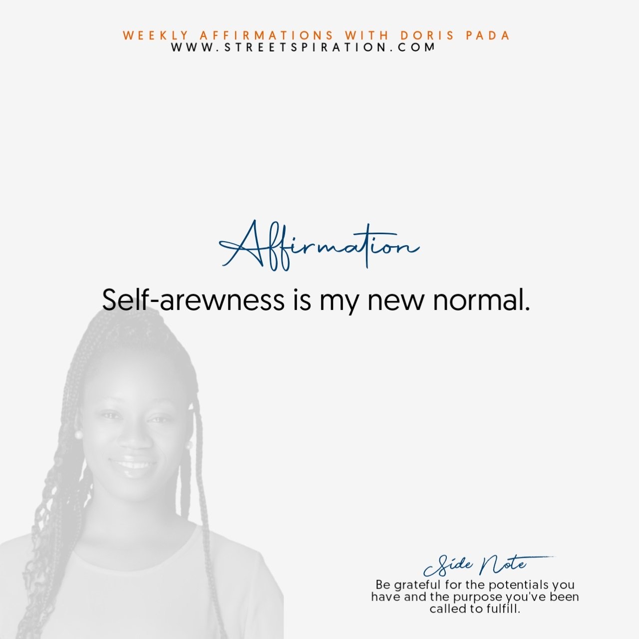 Affirmations on self-awareness.