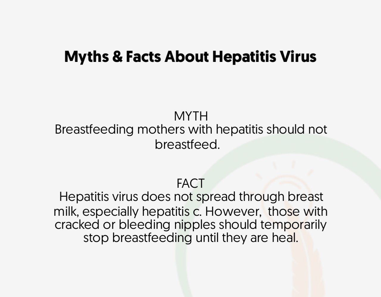 Facts and myths about hepatitis