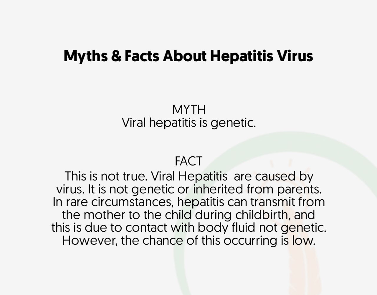 Facts and myths about hepatitis