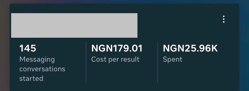 Paid Ads Result Snapshot